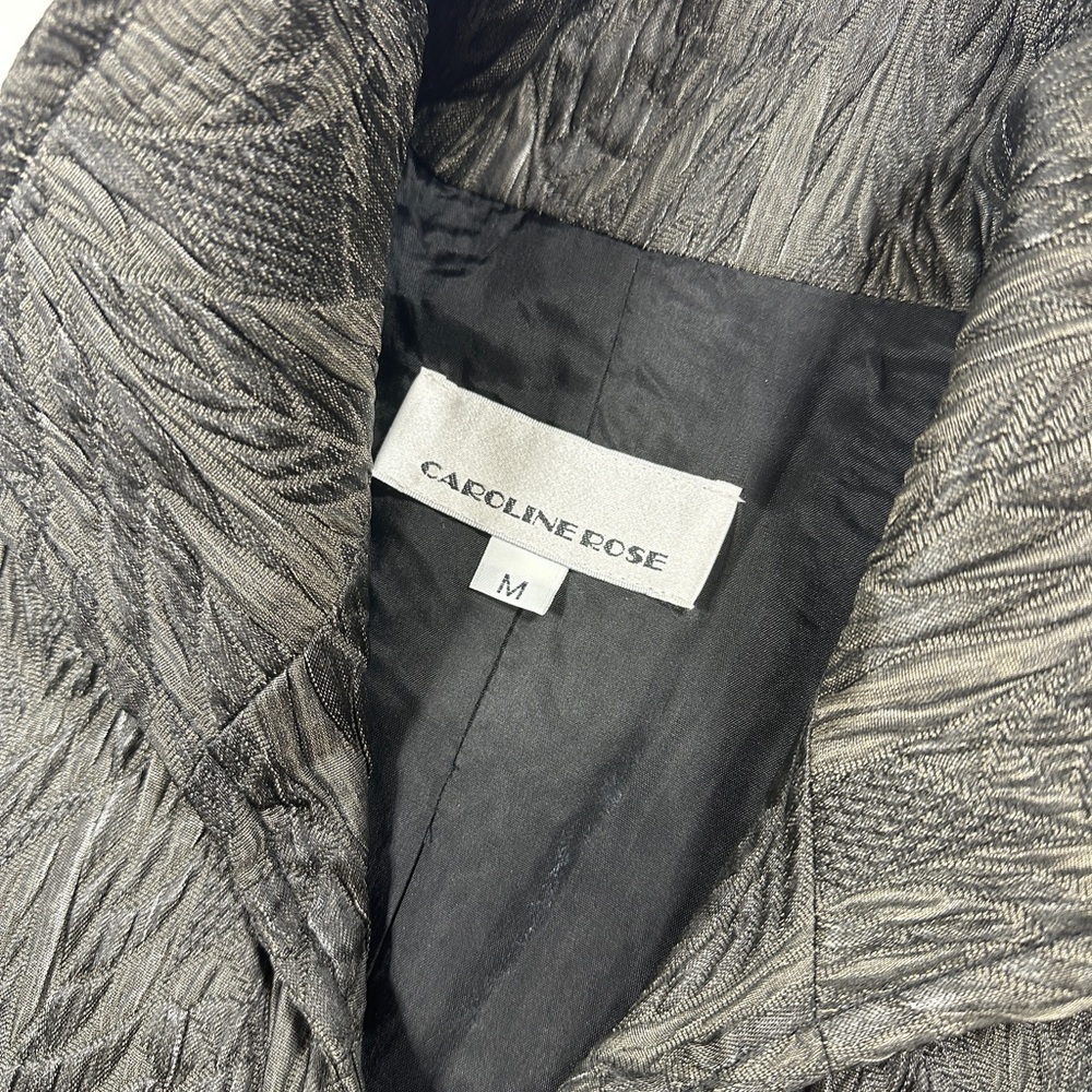 Woman’s Caroline Rose Zip Up Vest Size Medium - Picture 3 of 6